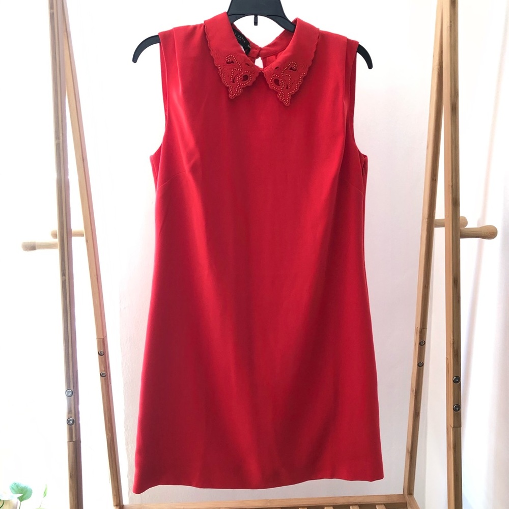 Ted Baker Red Laiyla Formal Dress Detail Collar